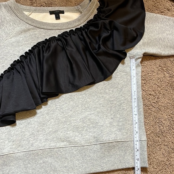 J Crew • Asymmetrical Ruffle Sweatshirt - Picture 7 of 7